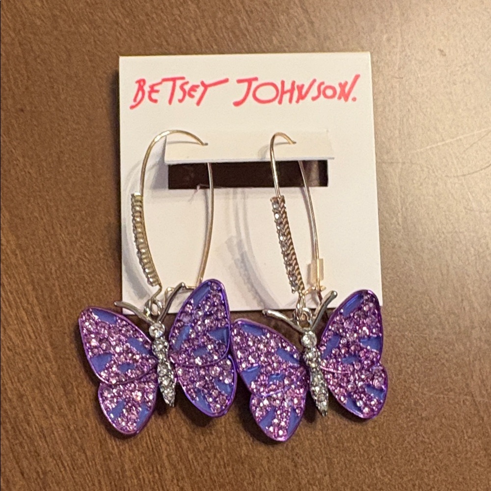 Betsey Johnson Purple Earrings - Price Now FIRM